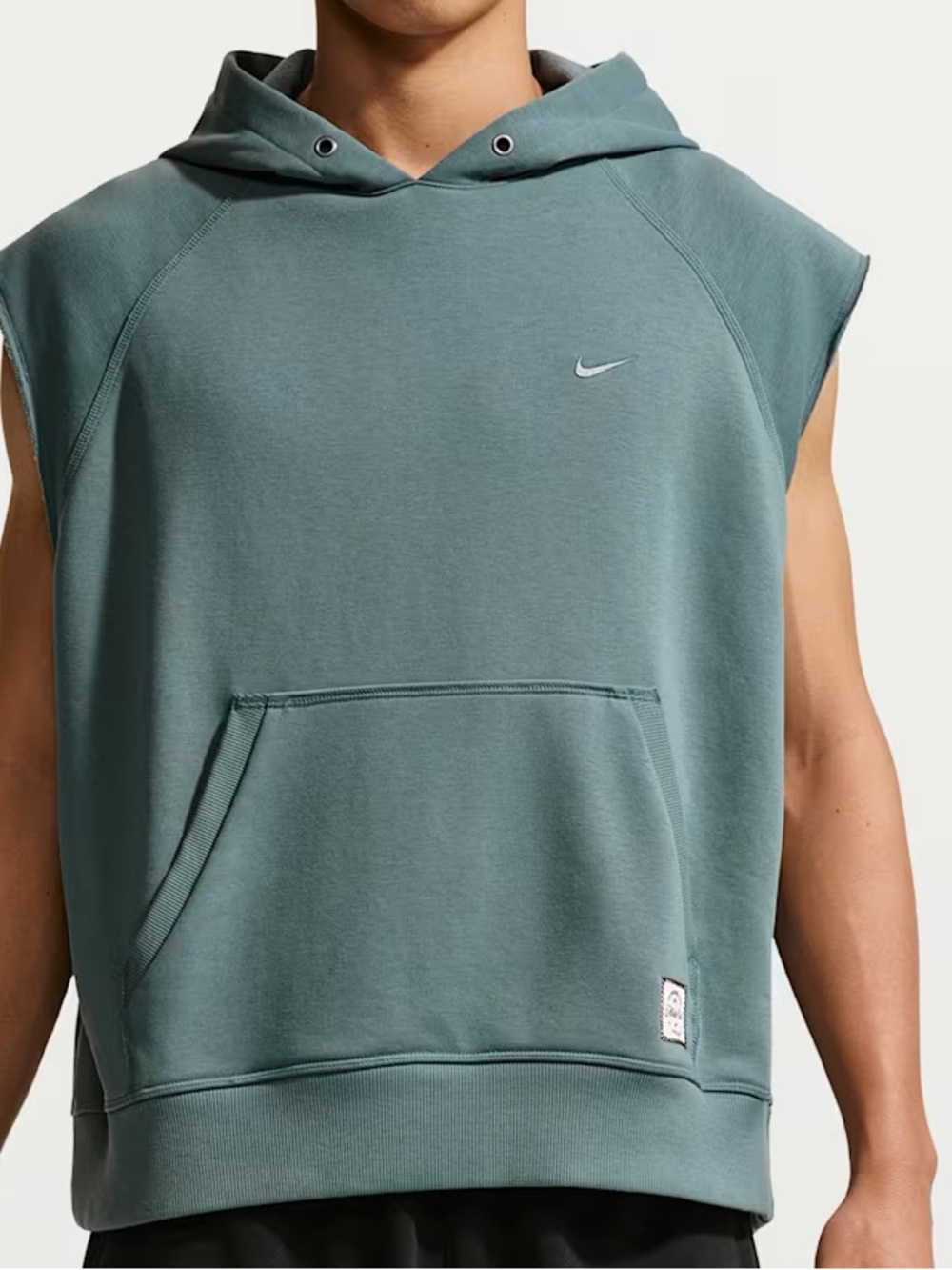 Nike Men's Teal Sleeveless Hoodie